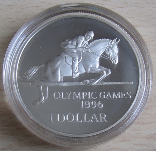 Bermuda 1 Dollar 1996 Olympia Atlanta Reiten