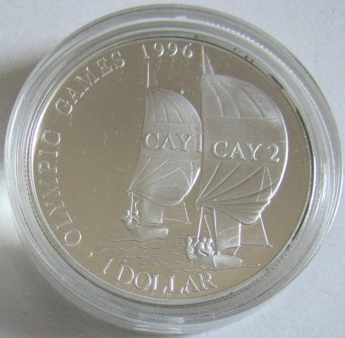 Cayman Islands 1 Dollar 1996 Olympics Atlanta Sailing Silver