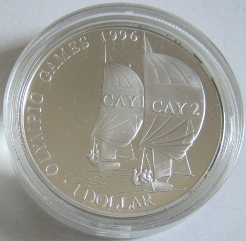 Kaiman-Inseln 1 Dollar 1996 Olympia Atlanta Segeln