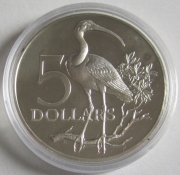 Trinidad & Tobago 5 Dollars 1976 Scarlet Ibis Silver Proof