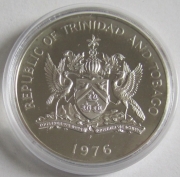 Trinidad & Tobago 5 Dollars 1976 Scarlet Ibis Silver Proof