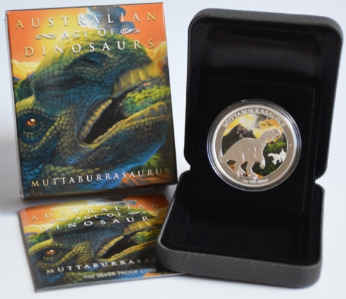 Australia 1 Dollar 2015 Dinosaurs Muttaburrasaurus 1 Oz Silver