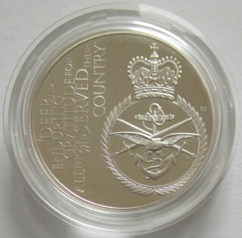 Alderney 5 Pounds 2012 Diamond Jubilee Head of Armed Forces Silver