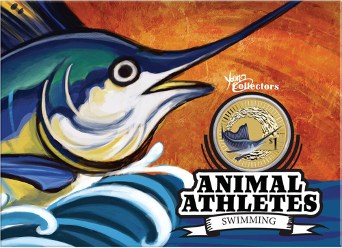 Australia 1 Dollar 2012 Animal Athletes Swimming Sailfish
