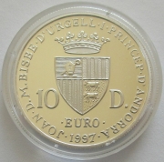 Andorra 10 Diners 1997 Europa Palau del Princep Silver