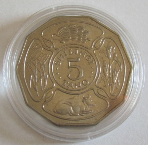 Tanzania 5 Shilingi 1971 FAO 10 Years Independence
