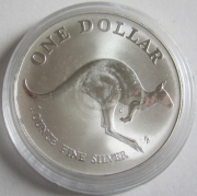 Australia 1 Dollar 1993 Kangaroo 1 Oz Silver