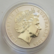 Australia 1 Dollar 2005 Kangaroo 1 Oz Silver