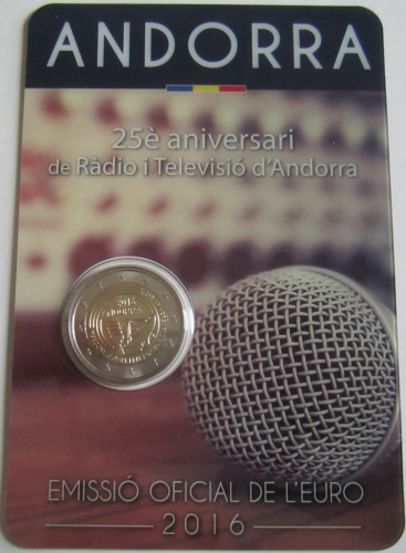 Andorra 2 Euro 2016 25 Years RTVA BU