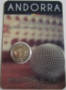 Andorra 2 Euro 2016 25 Jahre Staatlicher Rundfunk BU