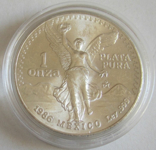 Mexico Libertad 1 Oz Silver 1986