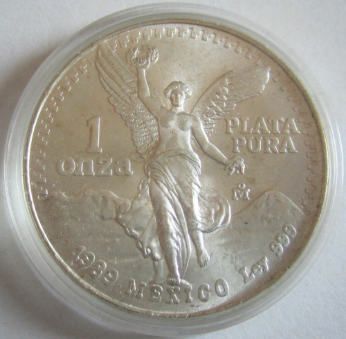 Mexico Libertad 1 Oz Silver 1989