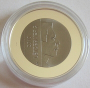Luxembourg 10 Euro 2010 25 Years Schengen Agreement Silver Titanium