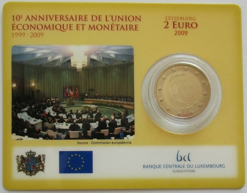 Luxemburg 2 Euro 2009 10 Jahre WWU BU