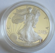 USA 1 Dollar 2002 American Silver Eagle 1 Oz Silver Proof