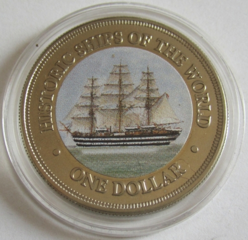 Cook Islands 1 Dollar 2003 Ships Amerigo Vespucci