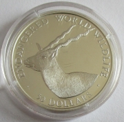 Cook-Inseln 50 Dollars 1990 Tiere Hirschziegenantilope