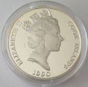 Cook-Inseln 50 Dollars 1990 Tiere Spitzmaulnashorn
