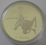 Kanada 20 Dollars 1986 Olympia Calgary Biathlon