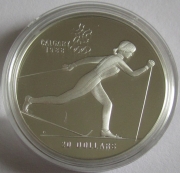 Kanada 20 Dollars 1986 Olympia Calgary Skilanglauf