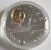 Canada 20 Dollars 1997 Airplanes F-86 Sabre Silver