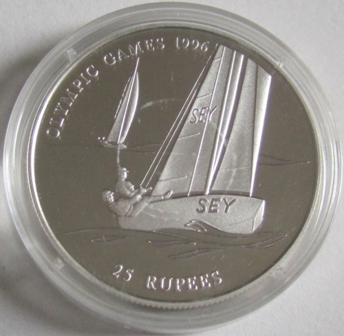 Seychellen 25 Rupees 1995 Olympia Atlanta Segeln