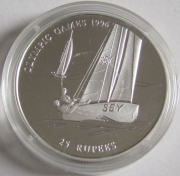 Seychelles 25 Rupees 1995 Olympics Atlanta Sailing Silver