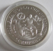 Seychelles 25 Rupees 2006 Football World Cup Germany Silver