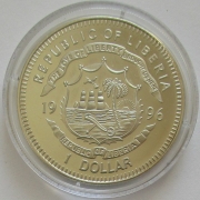 Liberia 1 Dollar 1996 Marine Life Protection Skalar &...