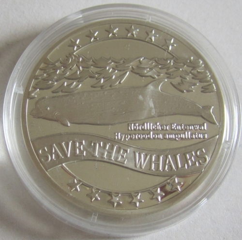 50 Euro pro Natura 1996 Save the Whales Northern Bottlenose Whale Silver