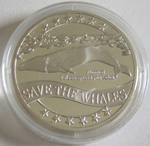 50 Euro pro Natura 1996 Save the Whales Fin Whale Silver