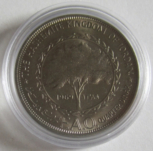 Jordanien 1/4 Dinar 1969 FAO Olivenbaum