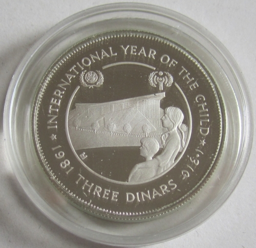 Jordanien 3 Dinars 1981 Jahr des Kindes