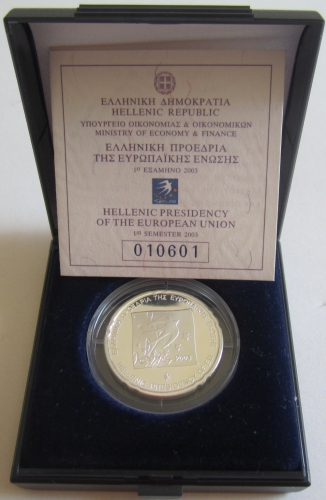 Greece 10 Euro 2003 Council Presidency Silver