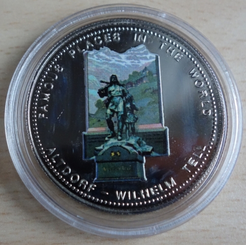 Uganda 1000 Shillings 1996 Telldenkmal in Altdorf