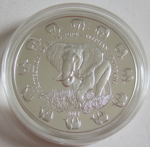 Benin 1000 Francs 2014 Elephant 1 Oz Silver