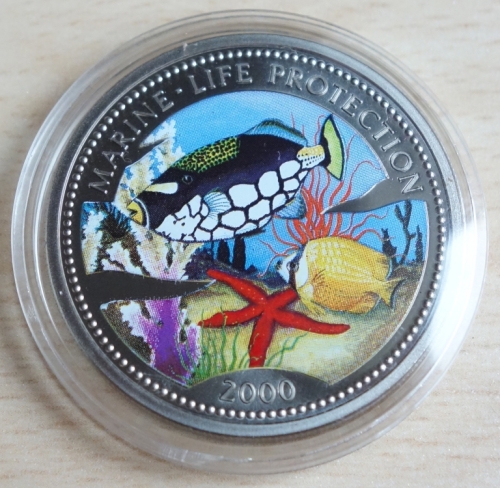 DR Kongo 5 Francs 2000 Marine Life Protection Leopard-Drückerfisch