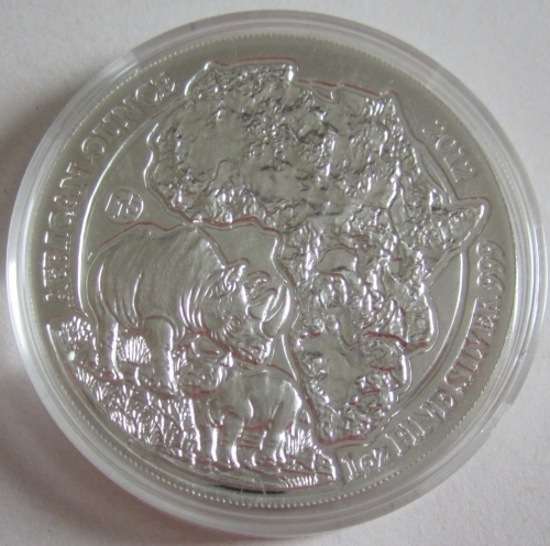 Rwanda 50 Amafaranga 2012 Wildlife Rhinoceros Fabulous 15 Privy 1 Oz Silver