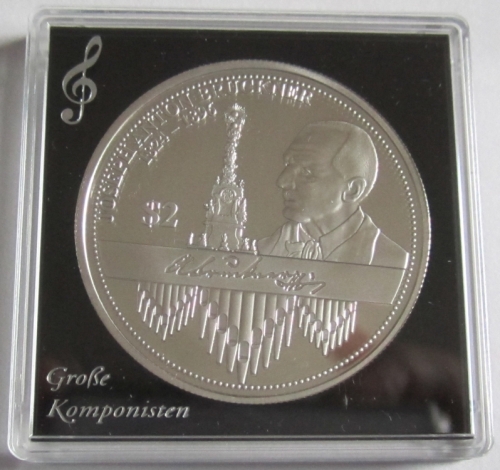 Solomon Islands 2 Dollars 2014 Composers Joseph Anton Bruckner Silver