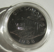 Bermuda 1 Dollar 1988 Railroad Train Silver BU