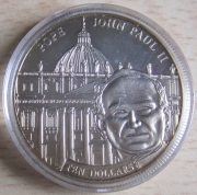 Liberia 10 Dollars 2005 Pope John Paul II