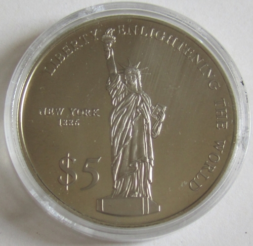 Liberia 5 Dollars 2000 Freiheitsstatue in New York