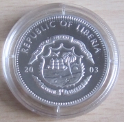 Liberia 5 Dollars 2003 25 Years Pontificate of Pope John...