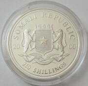 Somalia 250 Shillings 2000 Wildlife Black Rhinoceros Silver