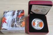 Canada  20 Dollars 2014 Autumn Falls 1 Oz Silver