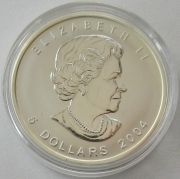 Canada 5 Dollars 2004 Maple Leaf Lunar Monkey Privy 1 Oz...