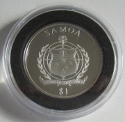 Samoa 1 Tala 2015 25 Years German Reunification Silver