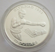 Solomon Islands 10 Dollars 1992 Olympics Barcelona Boxing Silver