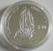 Solomon Islands 10 Dollars 2000 Ships Duff Silver
