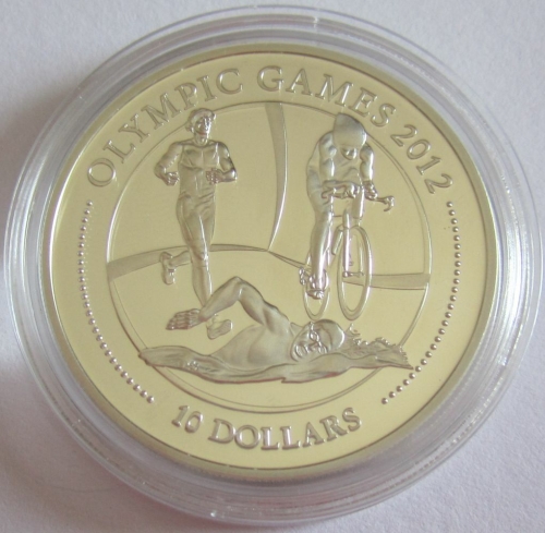 Fiji 10 Dollars 2010 Olympics London Triathlon Silver